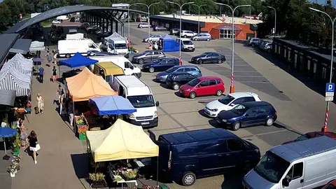 Targowisko miejskie: widok z kamery